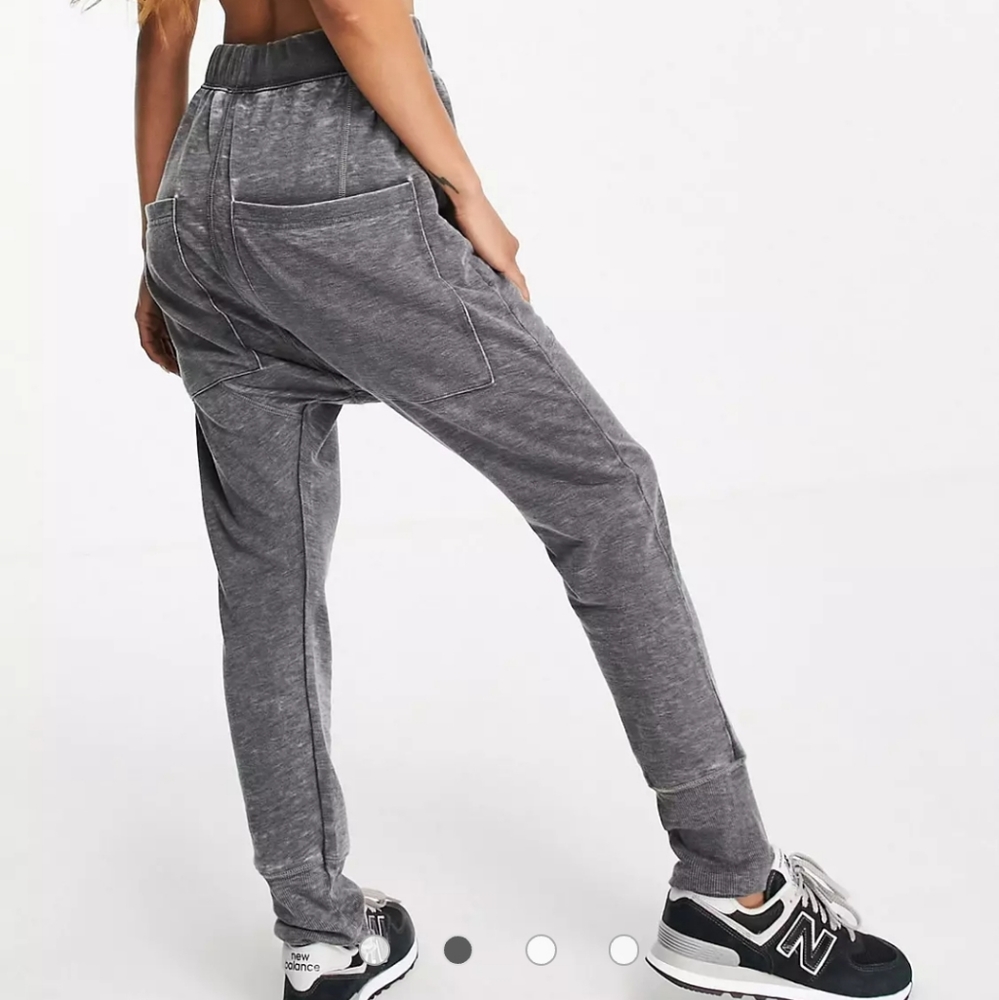 Free People Cozy All Day Harem Black Oversized Leggings - Picture 11 of 15